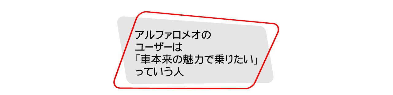 アルファロメオのユーザーは「車本来の魅力で乗りたい」っていう人